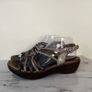 Dansko Dana Metallic Brown Strappy Sandals Women’s Size 9.5